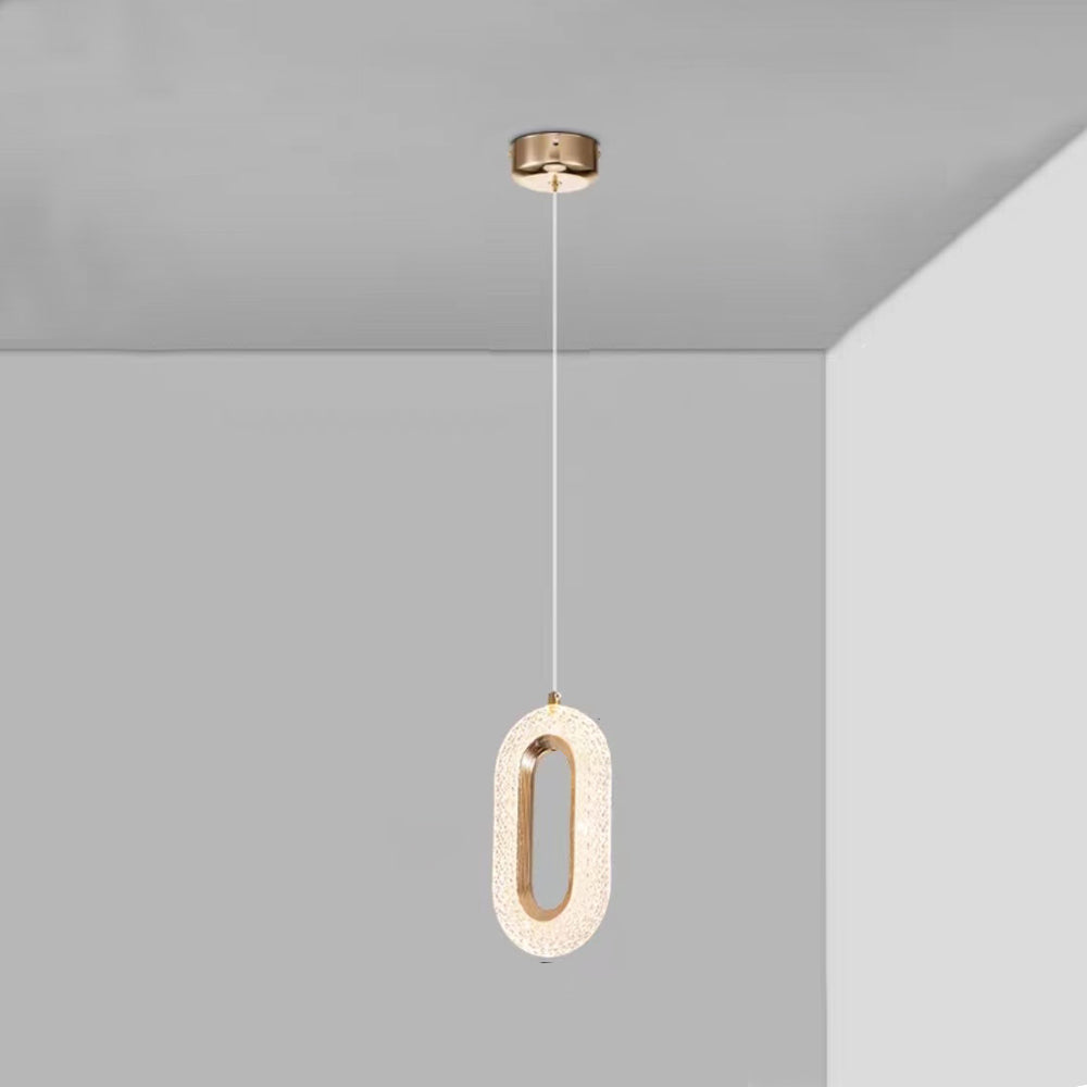 Kristy Luminaires Suspensions Arc Deco Moderne Simple Métal/Acrylique Doré Salon