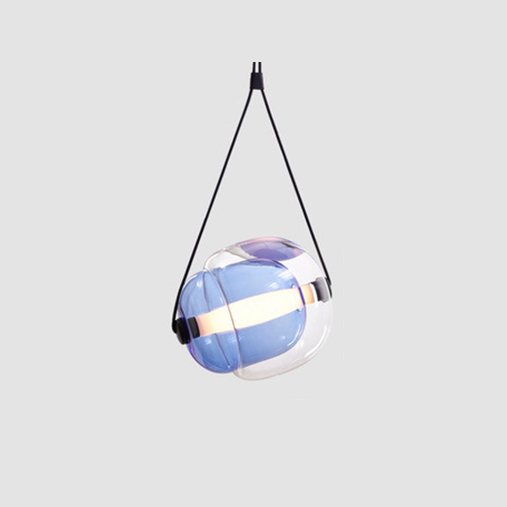 Valentina Design Luminaires Suspensions Bulle Moderne LED Verre Bleu/Jaune/Rose/Blanc Salon/Chambre à Coucher