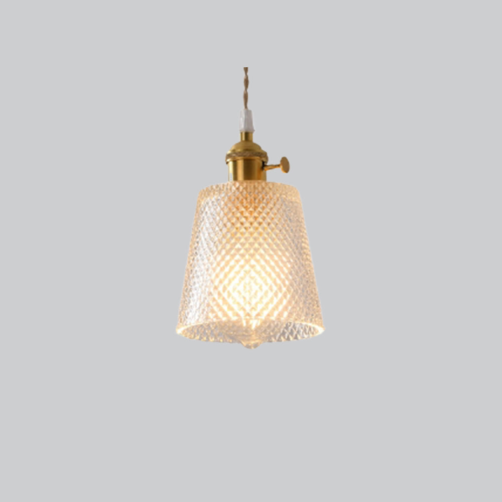 Valentina Luminaires Suspensions Art Deco Floral Vintage Métal/Verre Doré/Clair Salon/Chambre à Coucher