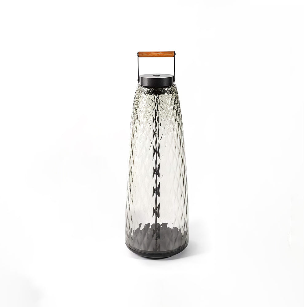 Valentina Lampadaire Lanterne Vintage, Métal/Verre, Clair, Extérieur