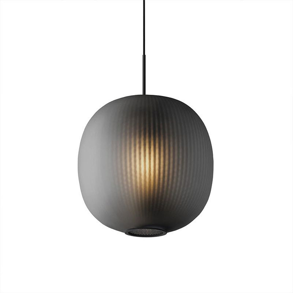 Valentina Design Luminaires Suspensions Globe Moderne Métal/Verre Gris Fumé/Blanc Sablonneux Salon