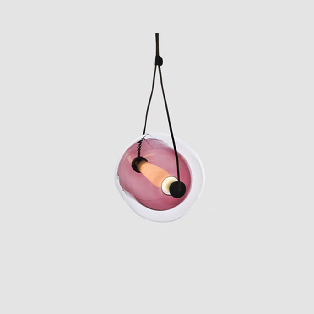 Valentina Design Luminaires Suspensions Bulle Moderne LED Verre Bleu/Jaune/Rose/Blanc Salon/Chambre à Coucher