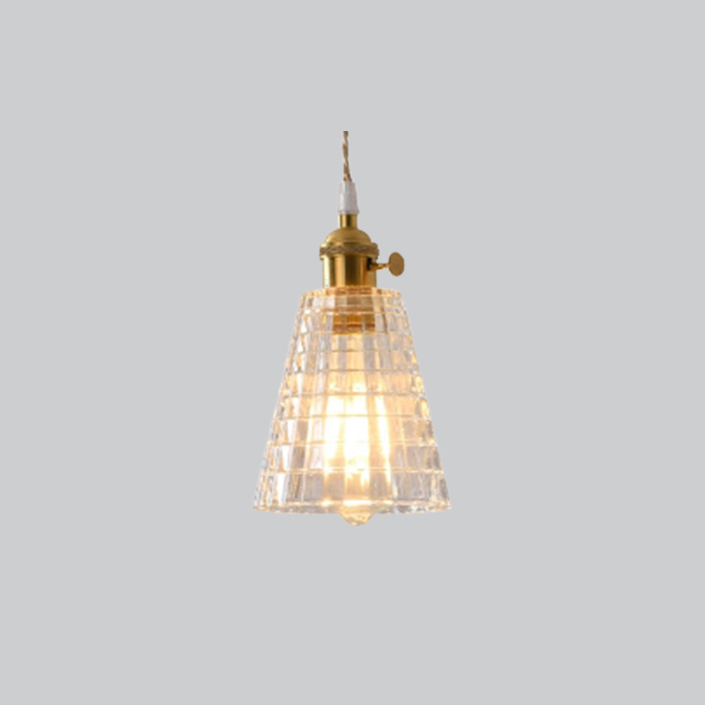 Valentina Luminaires Suspensions Art Deco Floral Vintage Métal/Verre Doré/Clair Salon/Chambre à Coucher
