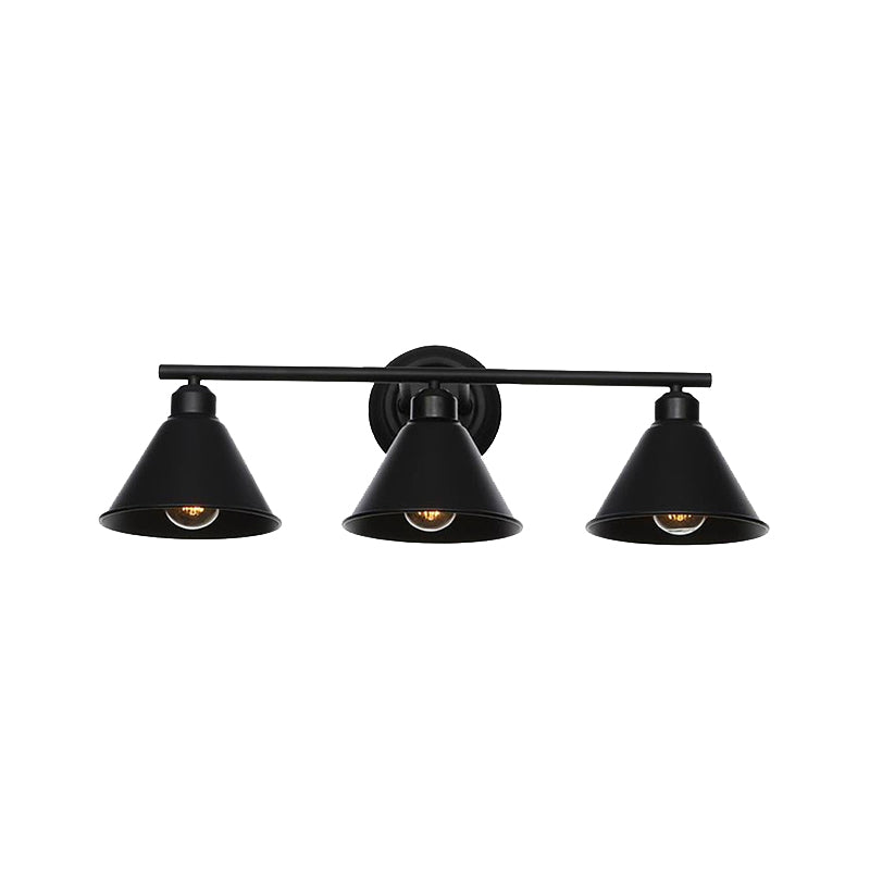 Silva Vanity Applique Murale Dôme Vintage, 4 Modèles, Métal, Noir, Salon