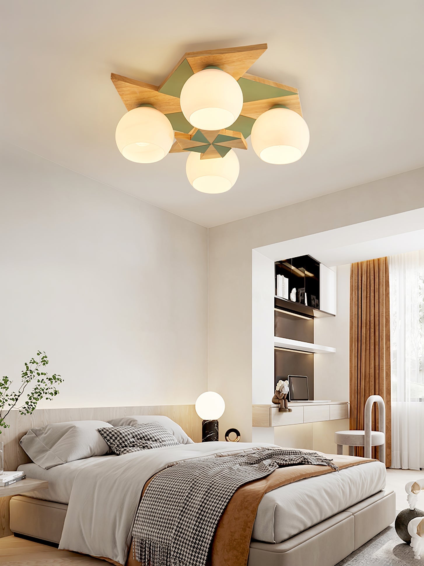 Ewooda Wooden Ceiling Lamp - Letslighting