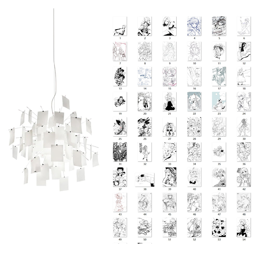 Ortheen Individual Creativity Paper Metal Chandelier - Lamp Copper