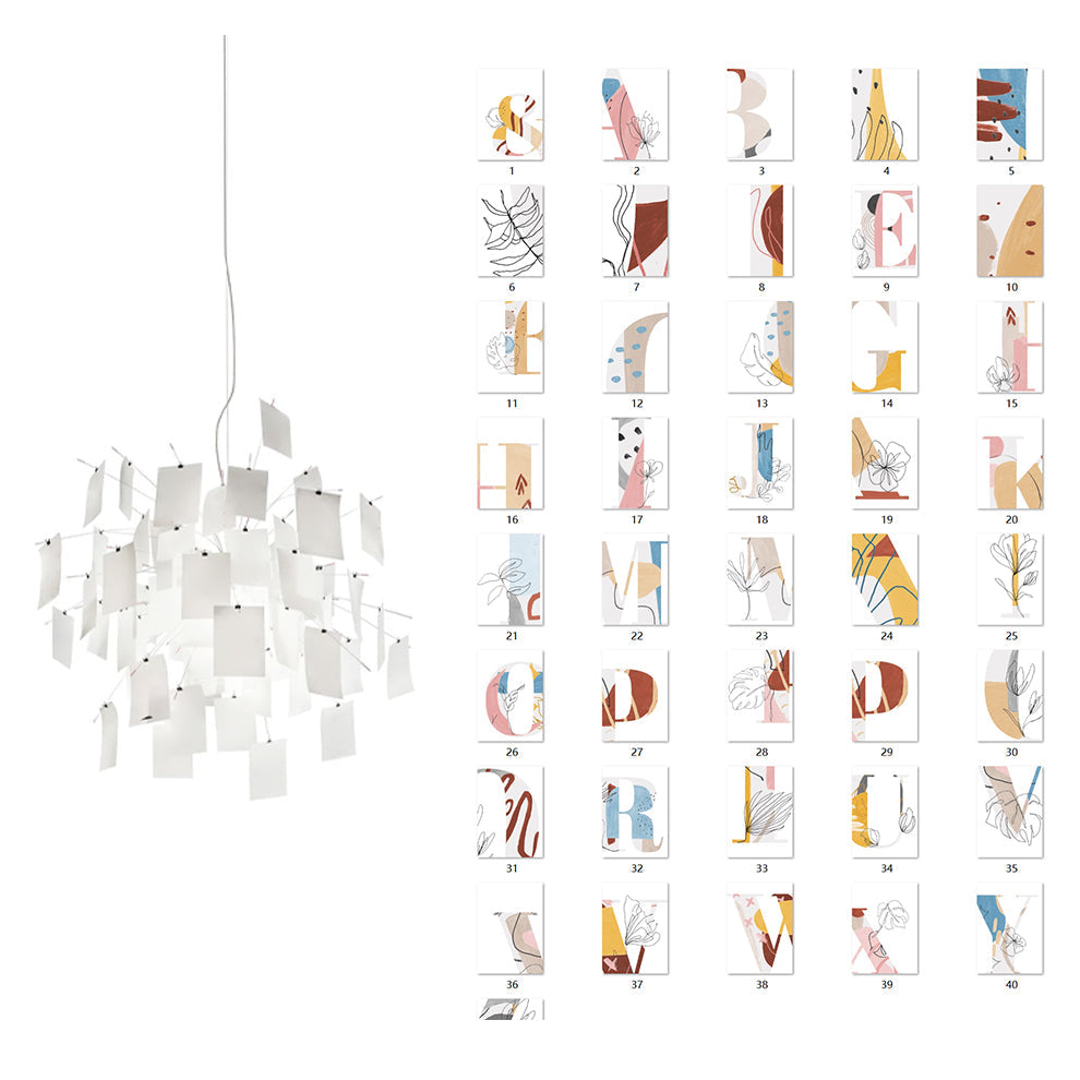 Ortheen Individual Creativity Paper Metal Chandelier - Lamp Copper
