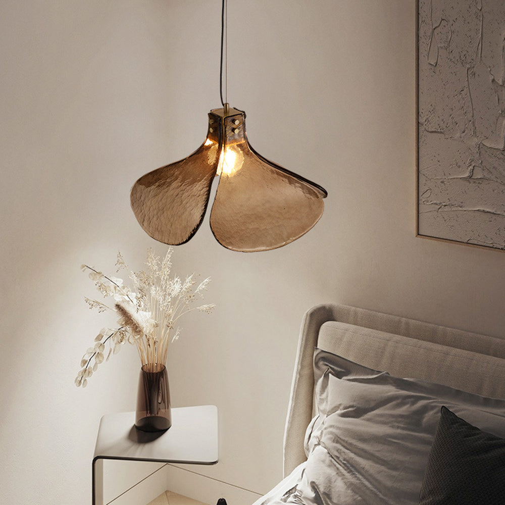 Arisha Suspension Fleur Vintage, Métal/Verre, Marron, Chambre à Coucher/Salon