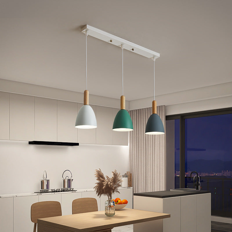 Valentina Moderne Minimaliste LED Suspension Métal/Bois Salon/Chambre à coucher