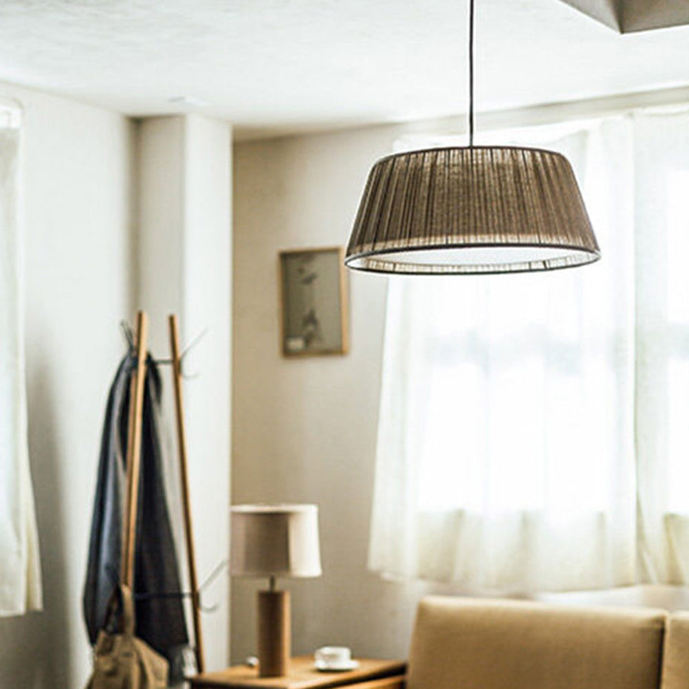 Ritta Suspension Vintage, Métal/Tissu, Brun, Salon