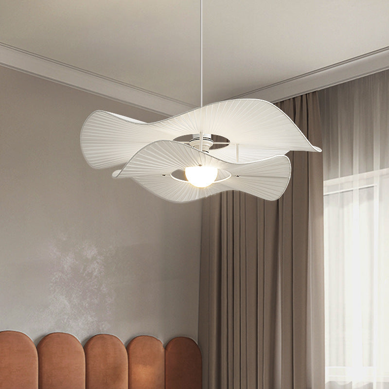 Ritta Moderne LED Suspension Métal Tissu Salon