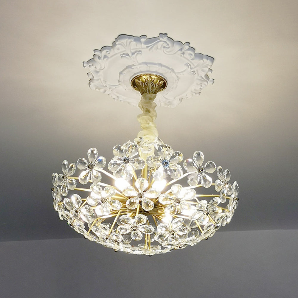 Ray Plaque de Plafond en Plâtre Vintage de style français, Accessoires d'éclairage, 4 Style