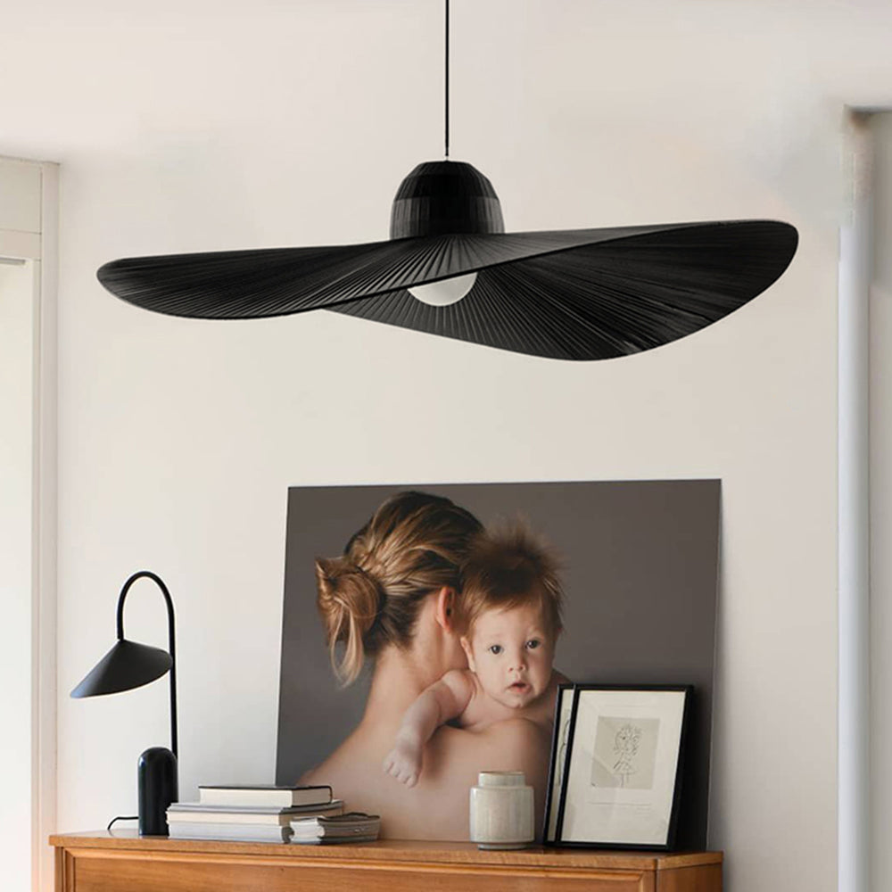 Ritta Suspension Vintage, Métal/Tissu, Blanc/Noir, Salle à Manger