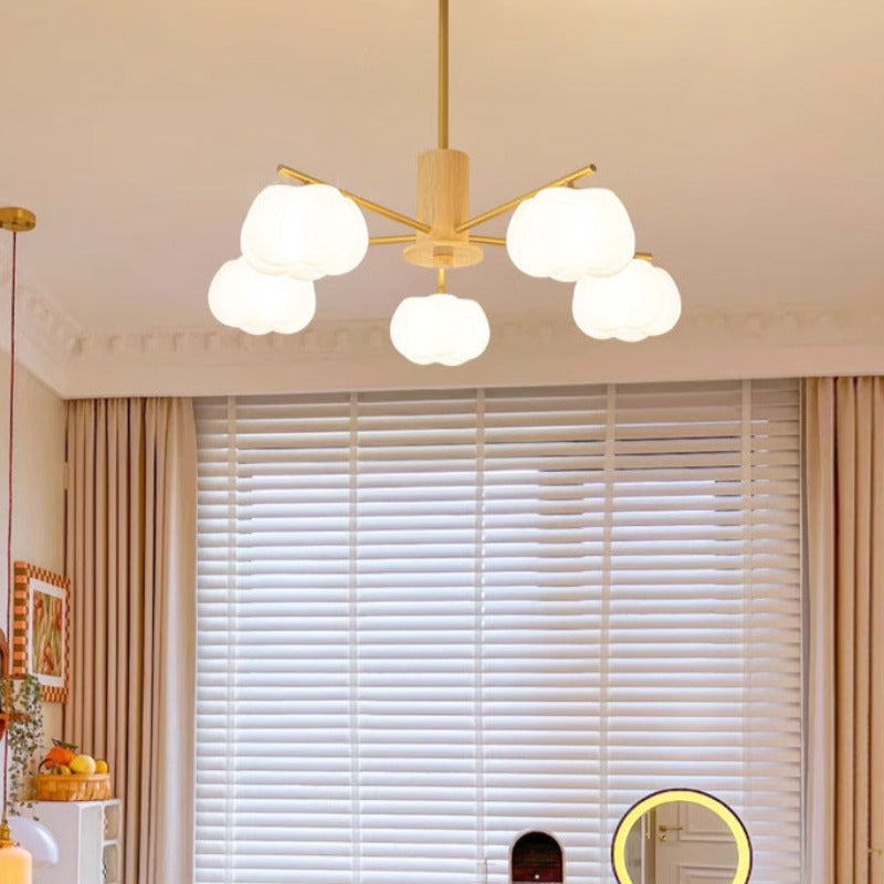 Arisha Créatif LED Métal Bois Lustre Salon