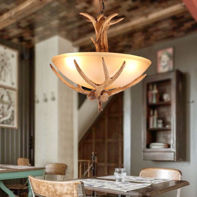 Silva Rétro LED Suspension Bois Verre Salle À Manger/Salon