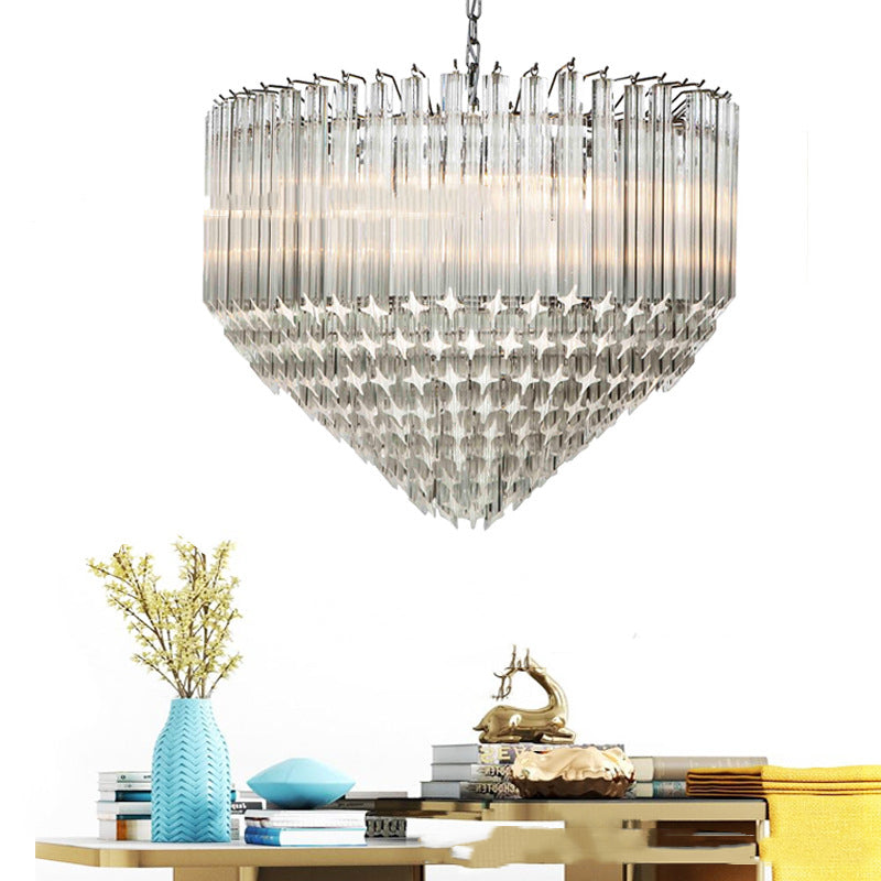 Silva Moderne Luxe Art LED Suspension Verre Salon