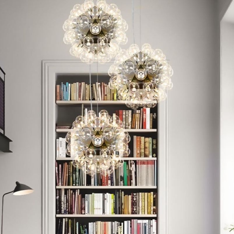 Silva Moderne LED Suspension Métal Verre Chambre À Coucher/Salon