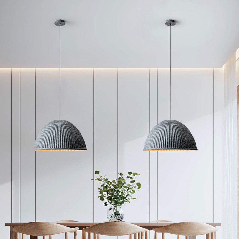 Valentina Suspension Dôme Moderne, Résine, Blanc/Noir/Gris, Librairie/Chambre à Coucher