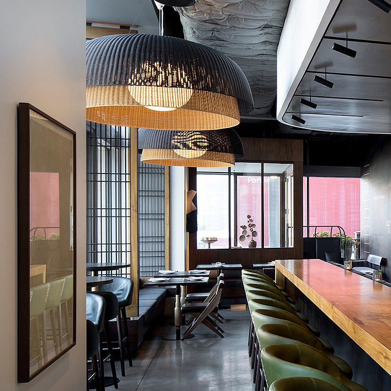 Ritta Cottage LED Suspension Métal/Rotin Chambre À Coucher/Salle À Manger