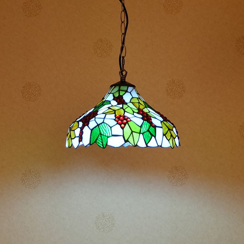 Tiffany Designer Suspension Métal Verre Salle À Manger