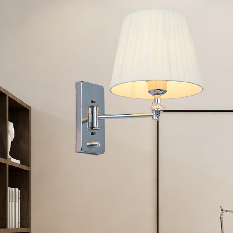 Ritta Moderne LED Intérieur Applique Murale Métal Tissu Salon Chambre à Coucher