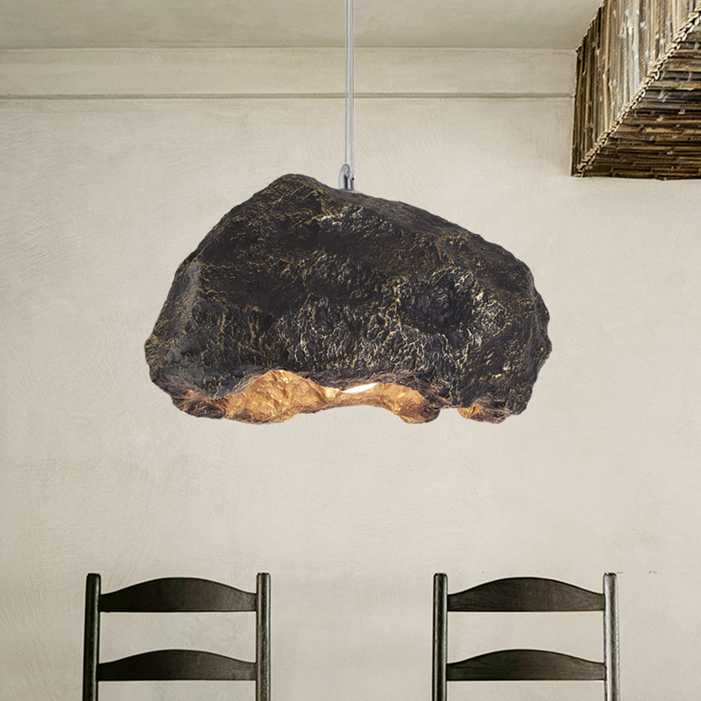 Avi Suspension Irrégulier Naturelle, Résine/Acrylique, Gris/Noir, Chambre