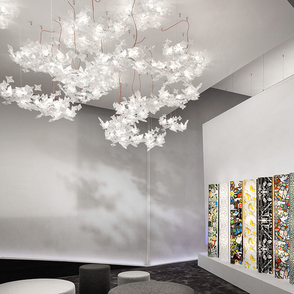 Olivia Suspension Etoile Moderne, PVC, Transparent, Salon