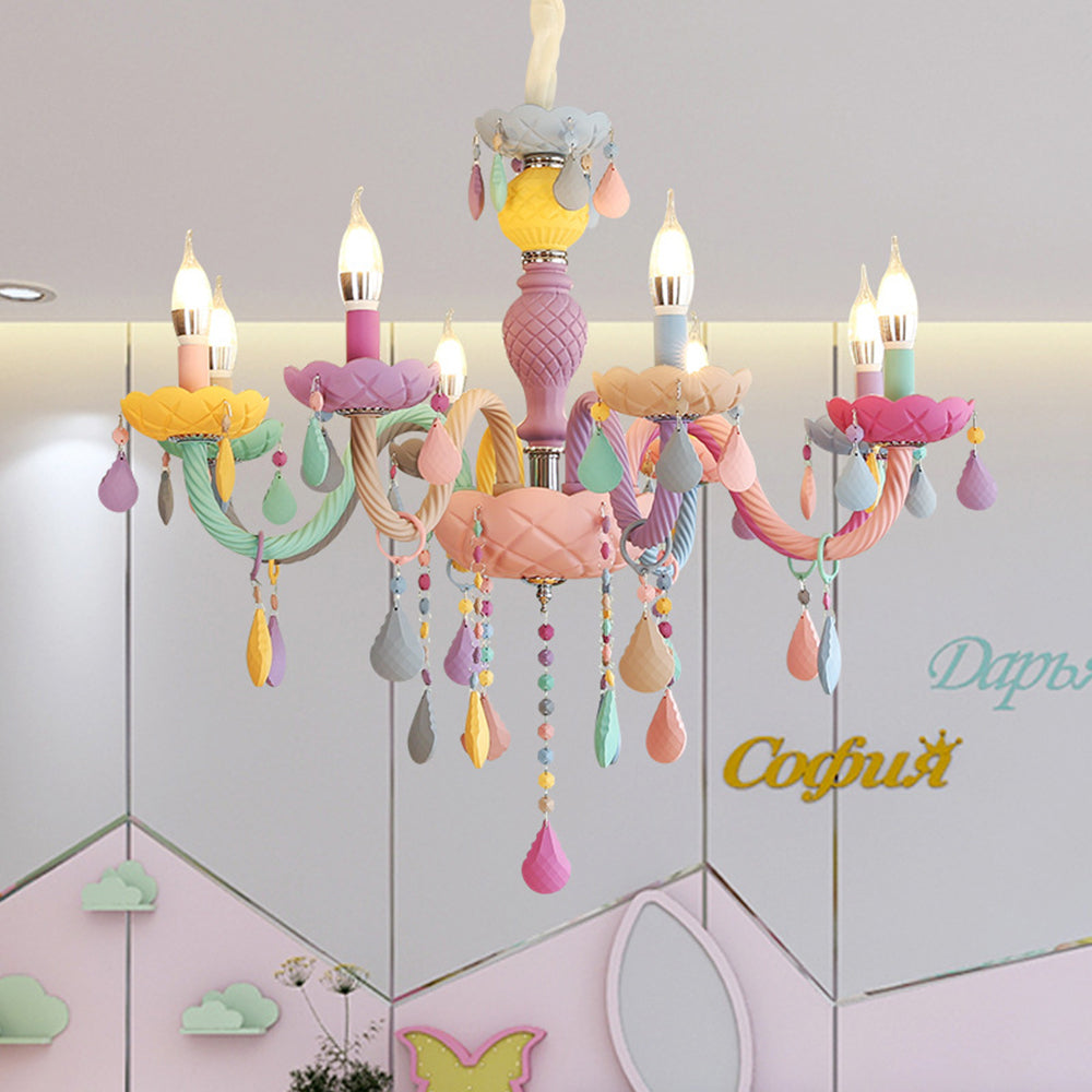 Valentina Suspension Bougeoir Art Deco, Métal, Coloré, Chambre à Coucher/Salon