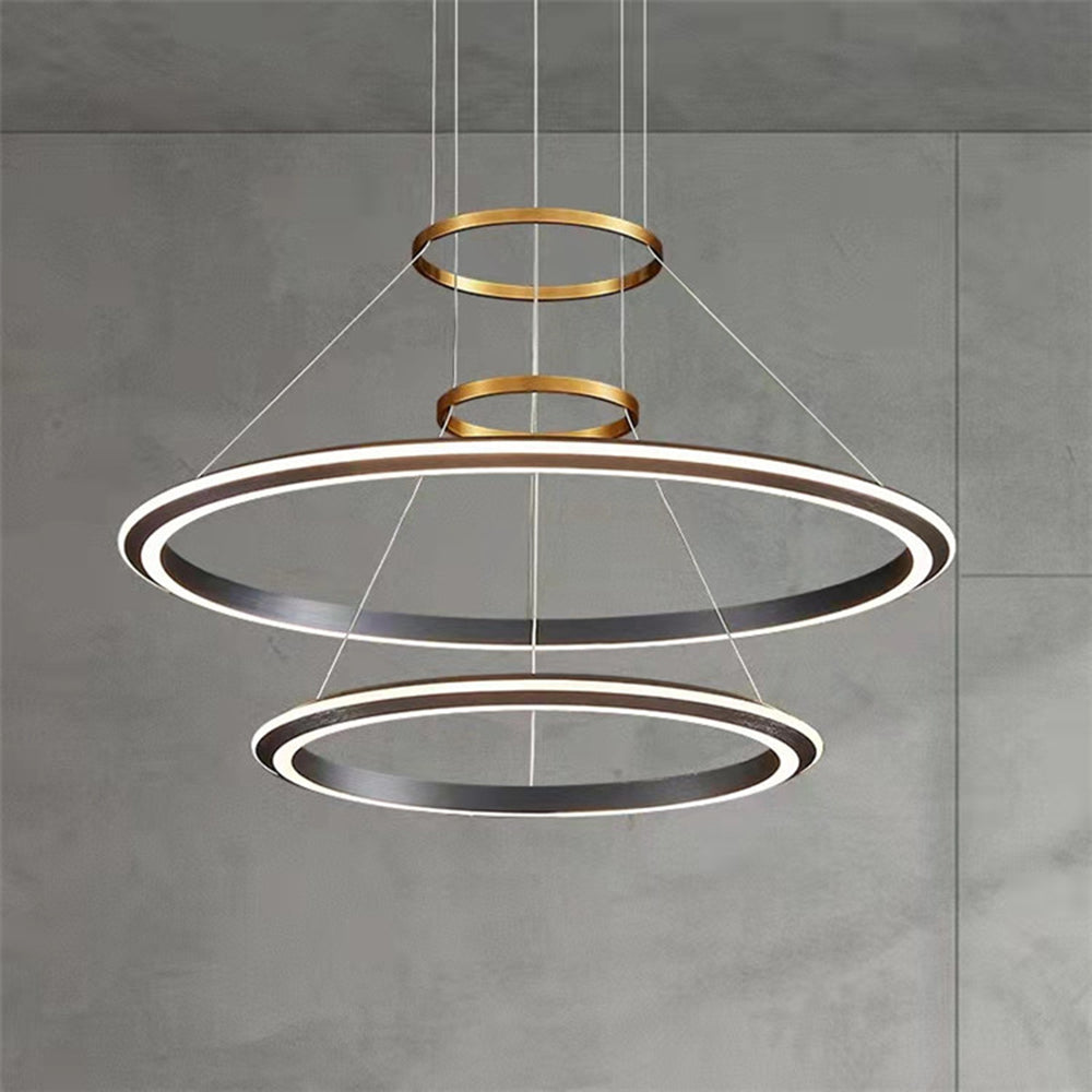 Arisha Suspension Ronde Minimaliste, Métal, Noir/Blanc, Salle de Séjour/Chambre à Coucher