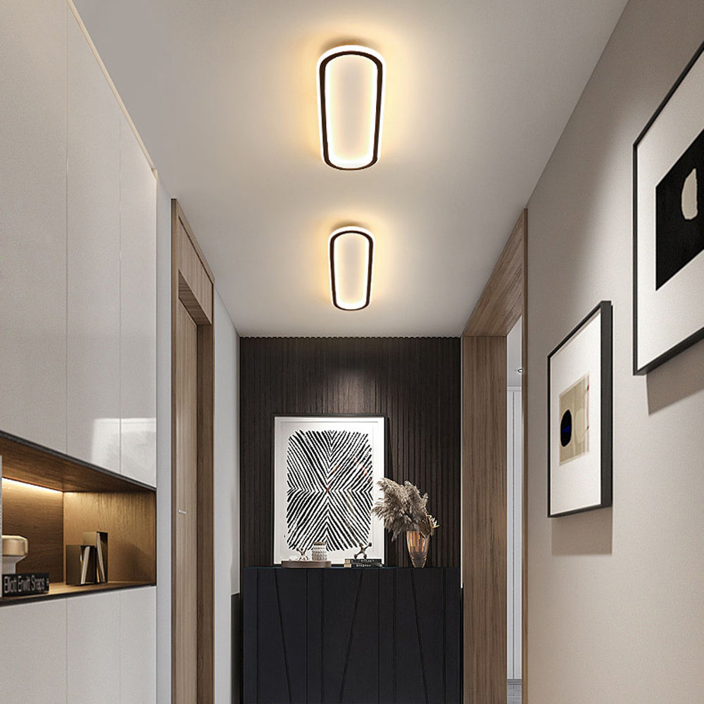 Arisha Plafonnier Ovale Minimaliste Noir/Or/Doré Rosé