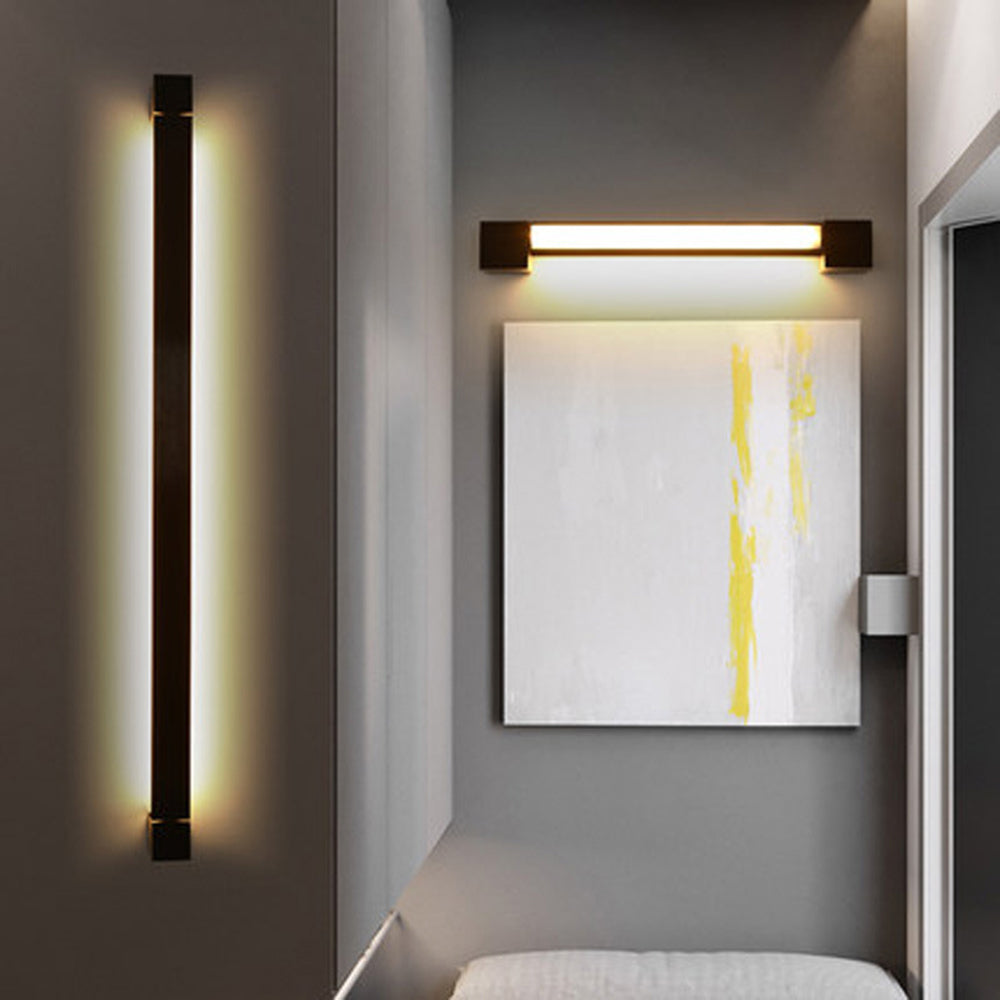 Ray Applique Murale Orientable à 350 Degrés Linéaire Moderne, Métal/Acrylique, Noir, Salon/Cuisine