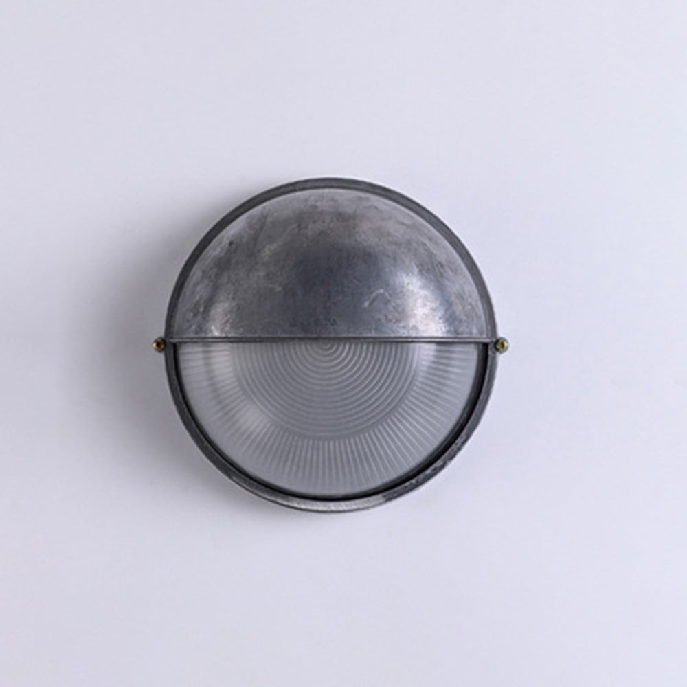 Ray Applique Murale Ronde Simple, Métal/Verre, Argent, Balcon