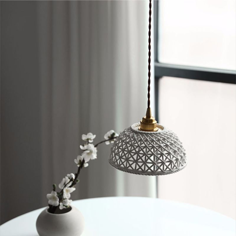 Valentina Suspension Luminaire Retro Nordique Métal/Céramique Chambre