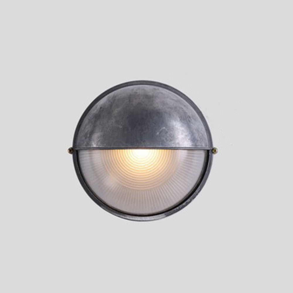 Ray Applique Murale Ronde Simple, Métal/Verre, Argent, Balcon