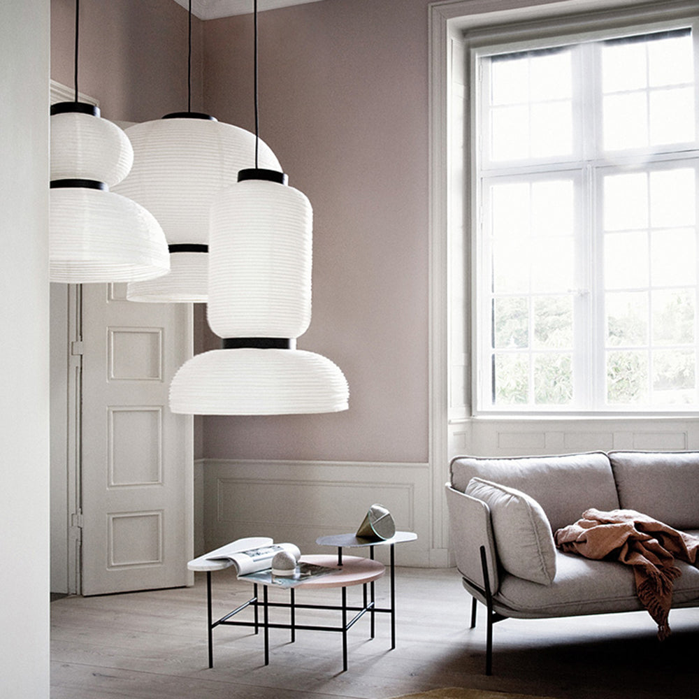 Ritta Suspension Vintage, Métal/Soie, Noir/Blanc, Chambre à Coucher