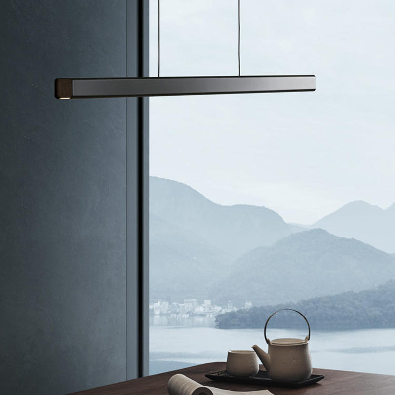 Ray Suspension Linéaire Moderne, Métal, Noir/Blanc, Salon