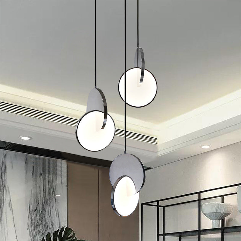 Arisha Luminaires Suspension  Minimaliste Métal Or/Argent Salon