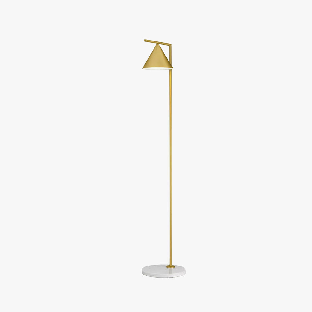 Arisha Lampadaire Géométrique Moderne, Marbre, Noir/Or, Salon