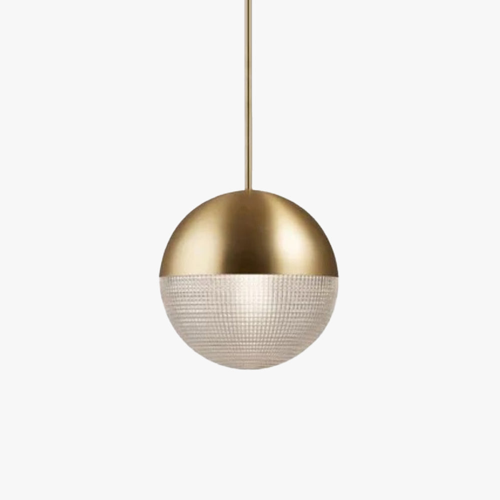 Valentina Suspenison Boule Contemporaine, Métal/Verre, Noir/Or, Bar/Salon/Chambre