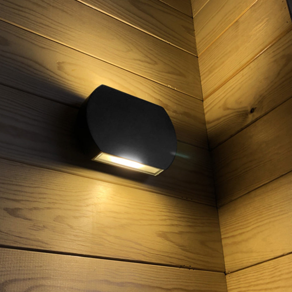 Ray Géométrique LED Applique Murale Noir Gris Métal Verre Cour