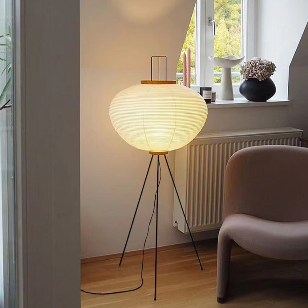 Ritta Design Lampadaire Simple Métal/Papier Blanc Bureau/Salon