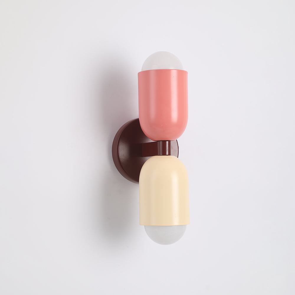 Valentina Applique Murale Cylindre Scandinave Métal Coloré Salon