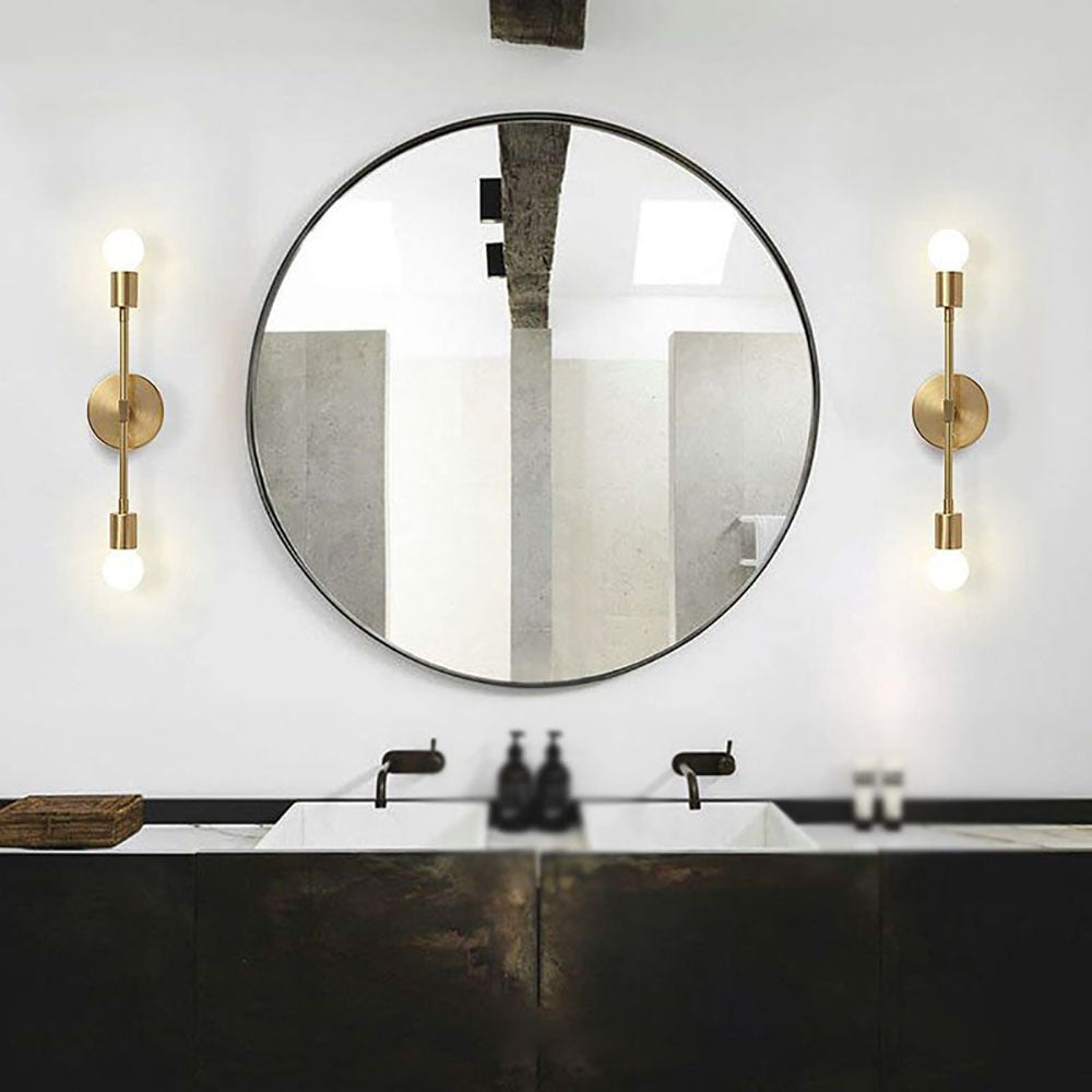 Silva Applique Murale Design Moderne LED Métal Noir/Argent/Or Salle de Bain/Chambre