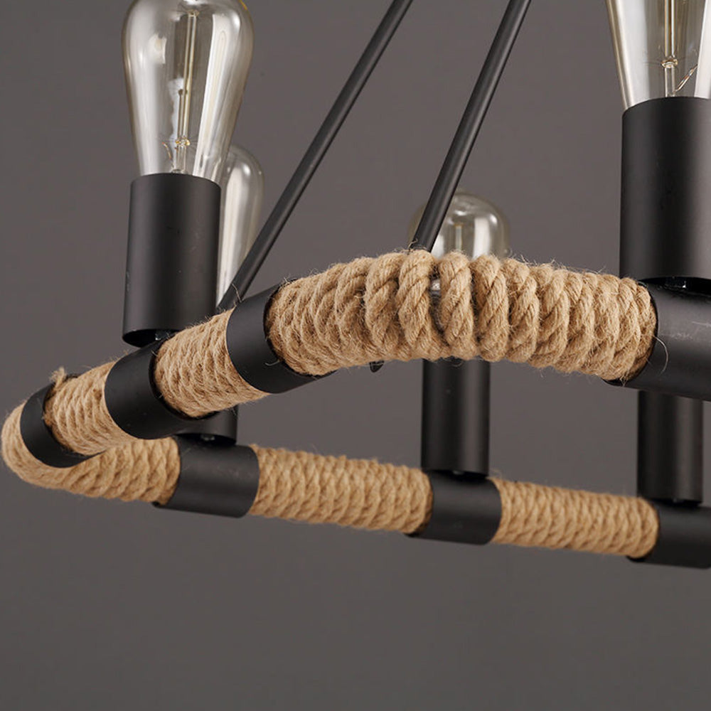Silva Industrielle LED Luminaires Suspensions Rétro Métal Noir Salon/Chambre à Coucher