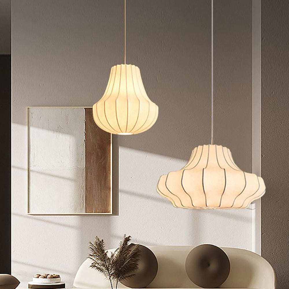 Ritta Design Italien Luminaires Suspensions Moderne Métal Soie Blanc Salle à Manger
