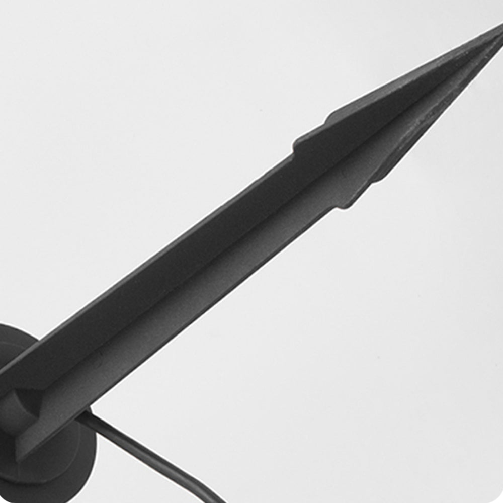 Ray Lampe Extérieure au Sol Minimaliste, Métal/Acrylique, Noir/Blanc, Jardin