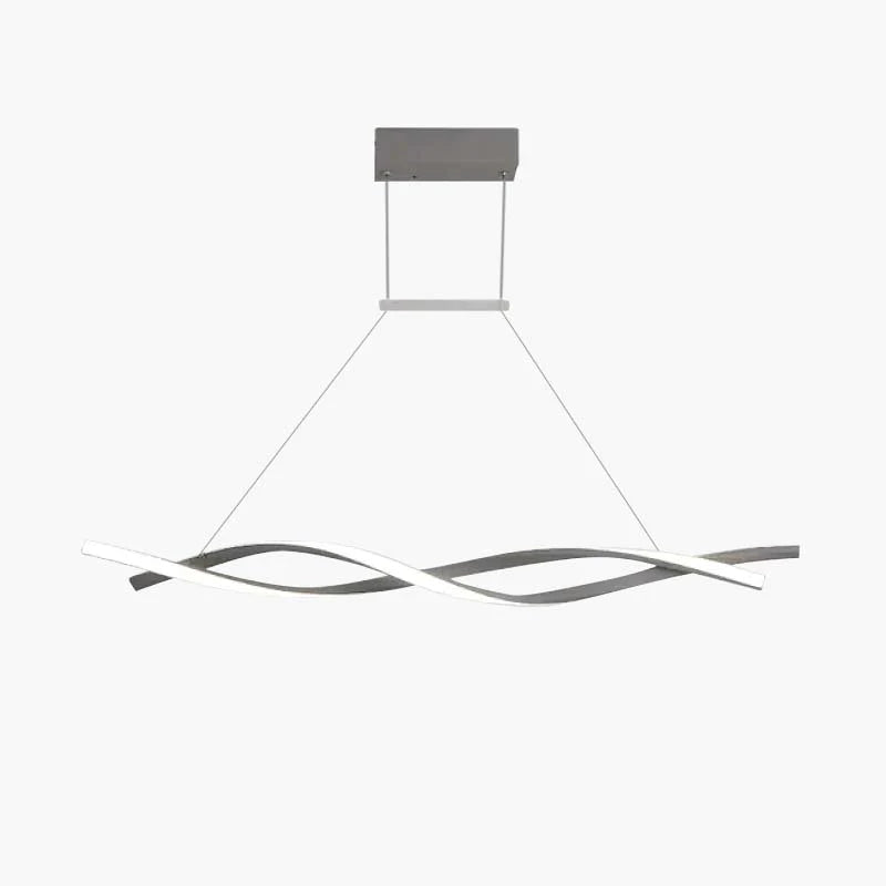 Arisha Suspension Linéaire Simple, Aluminium/Gel de silice, Noir/Gris, Chambre