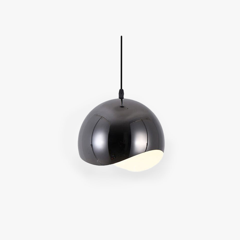 Arisha Luminaires Suspensions Dôme Moderne Métal Noir/Rose Rouge/Chromé Salon