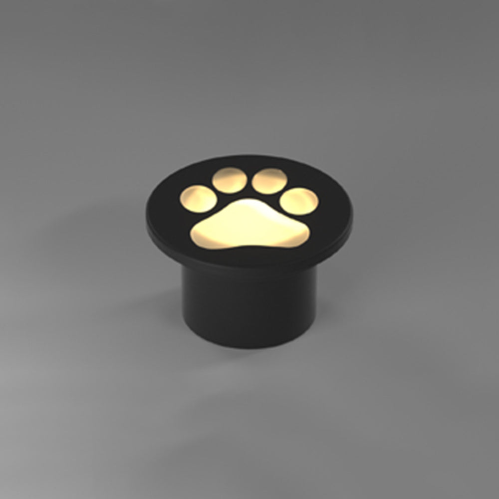 Aria Lampe Extérieure au Sol Patte de chat Moderne, Métal, Gris, Cour