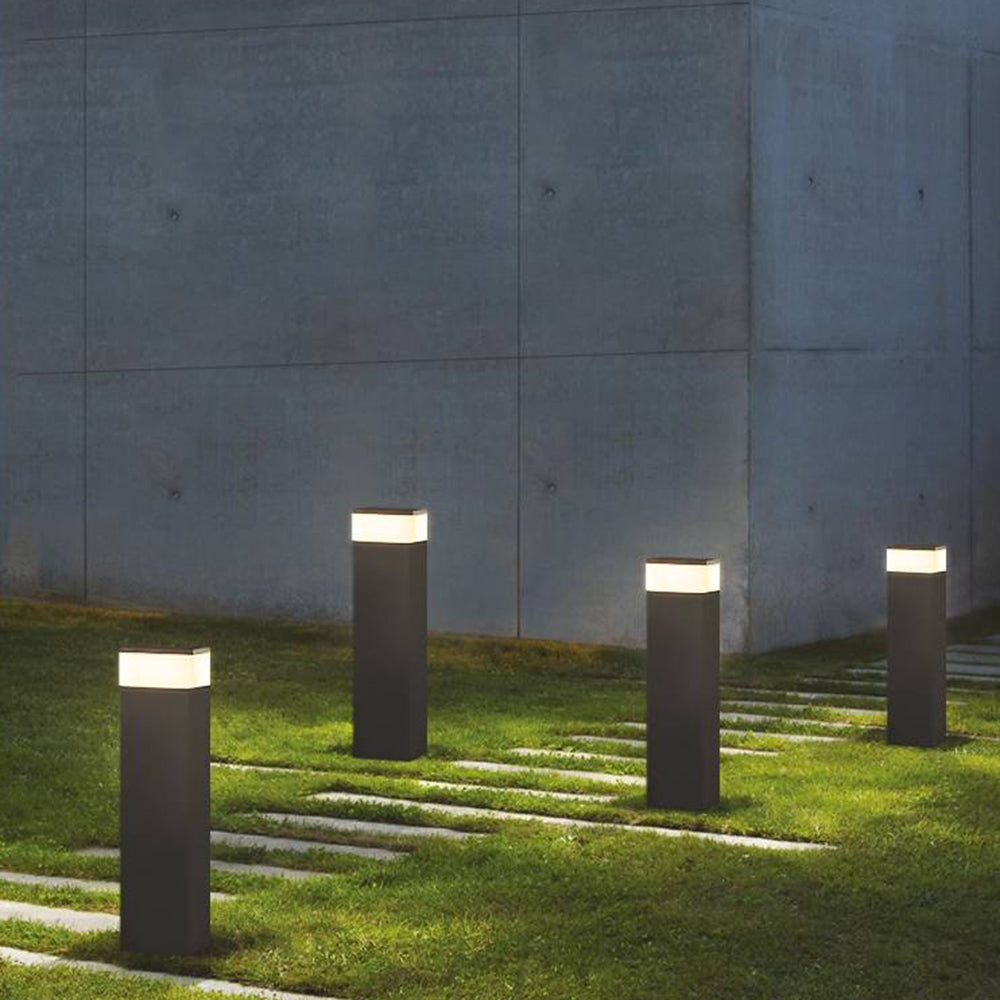 Ray Moderne LED Lampadaire Extérieure Noir Métal Allée Cour